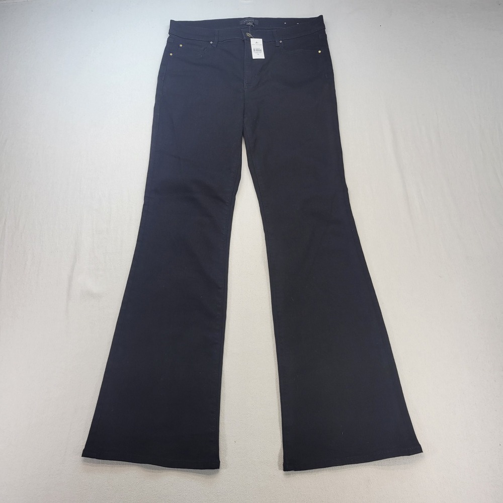 Ann Taylor The Boot Jeans Womens 10 Black Mid Rise Bootcut Denim